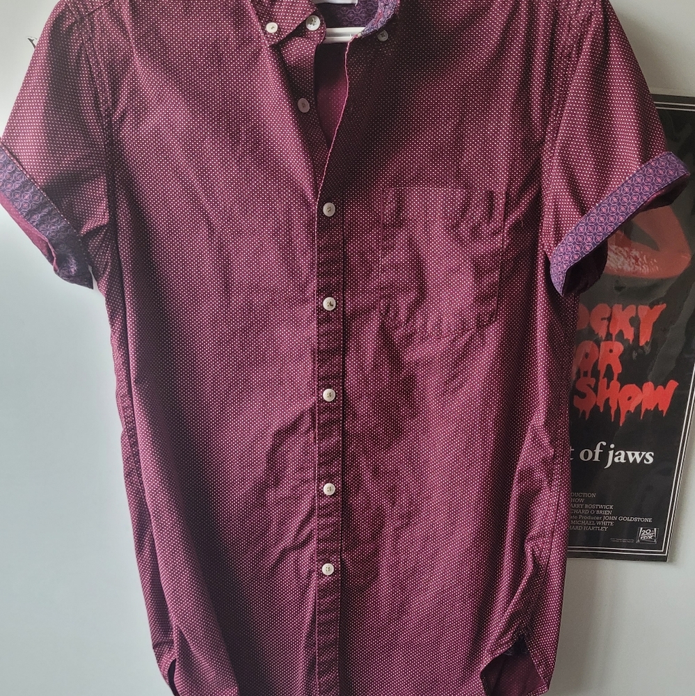 Denim & flower  slim fit,size S color purple